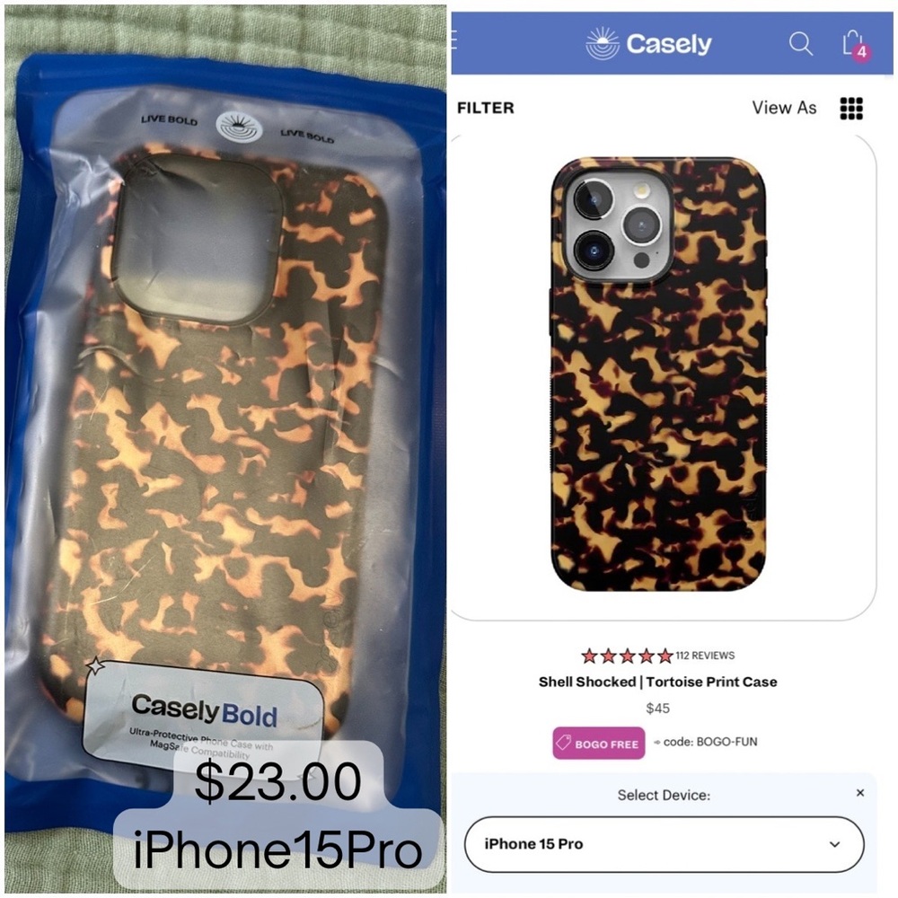 Tortoise Print iPhone 15 Pro Case
